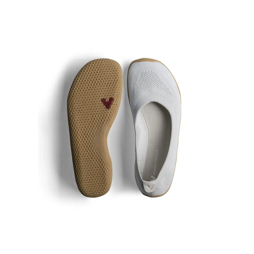 Vivobarefoot Primus Asana Yin Ballerina Knit (Womens) - Limestone