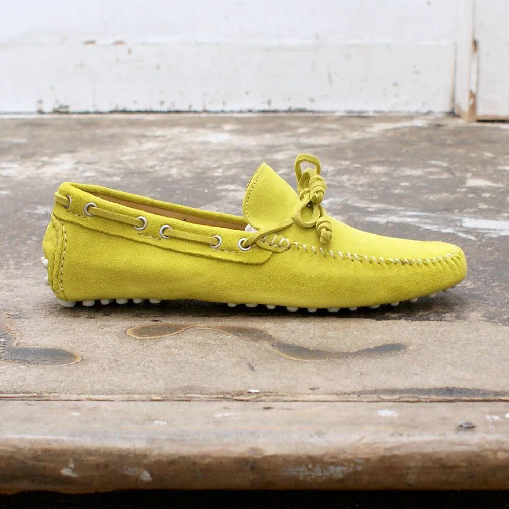 Yellow Sergio Suede Driving Loafer Slip On Shoe